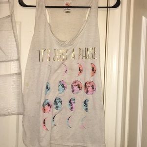 “Just a phase”with the phases of the moon tank top